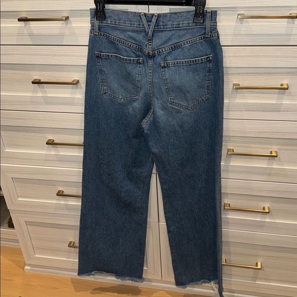 Veronica Beard Taylor Ripped High Waist Wide Leg Jeans Enough Said 26 - Picture 9 of 15